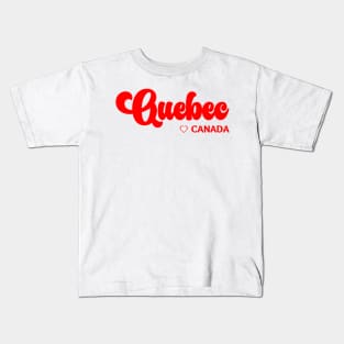 Quebec: I love Canada Kids T-Shirt